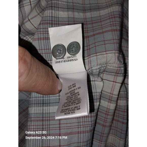 Toad & Co Women’s Medium Gray Pink Plaid Button Up Shirt - Picture 7 of 7